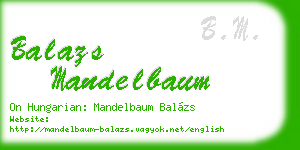 balazs mandelbaum business card